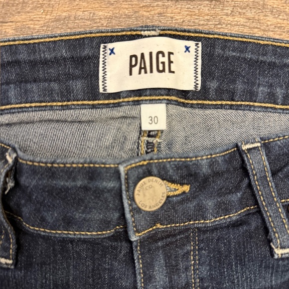 ✨ PAIGE Kylie Crop Jeans Women’s Size 30 – Dark Wash Stretch Denim - Picture 2 of 10